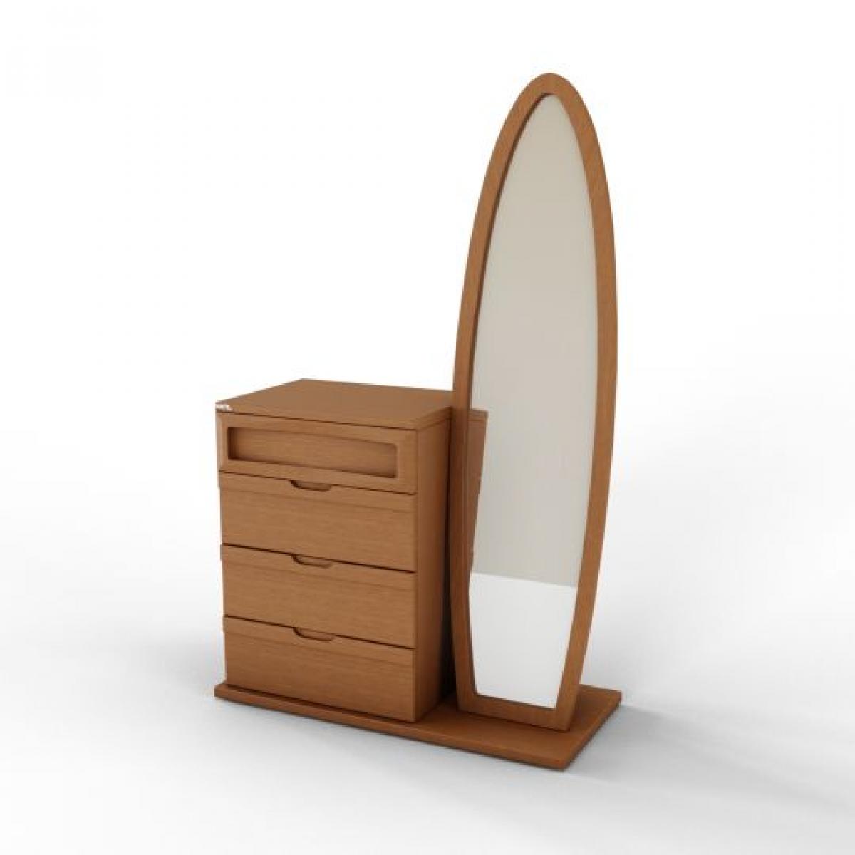 Wooden Street® Remy Engineered Wood Dressing Table - Wood Dressing Table  with Mirror & Storage - Furniture